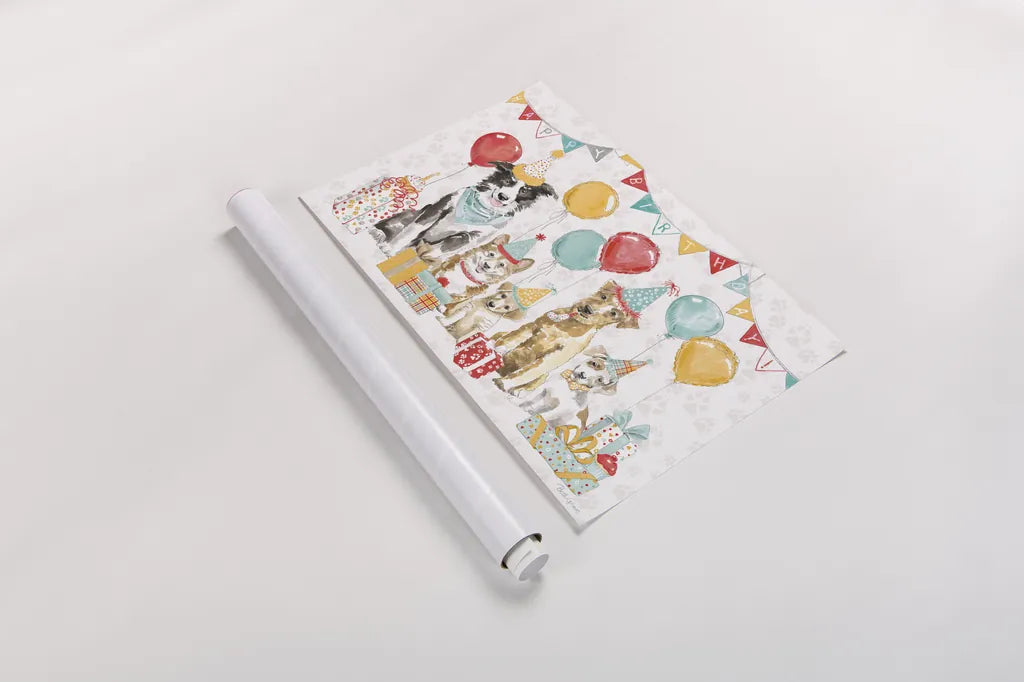 Paws of Love I Birthday by Beth Grove. shown as a rolled paper print. Available as archival giclee rolled canvas, fine art paper, or poster print. SKU 87358i.