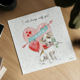 Paws of Love II by Beth Grove. Shown as a detailed flat fine art print, highlighting archival giclee quality. Available as an archival giclee rolled canvas, fine art paper, or poster print. SKU 53510a.