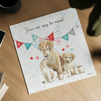 Paws of Love III by Beth Grove. Shown as a detailed flat fine art print, highlighting archival giclee quality. Available as an archival giclee rolled canvas, fine art paper, or poster print. SKU 53511a.