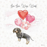 Paws of Love V Pink by Beth Grove. SKU 56386a. Archival Giclee Fine art print for wall decor.