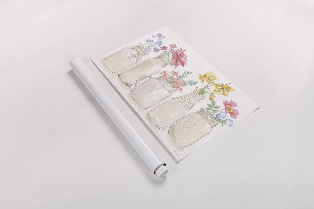 Peaceful Petals I by Beth Grove. shown as a rolled paper print. Available as archival giclee rolled canvas, fine art paper, or poster print. SKU 69986i.