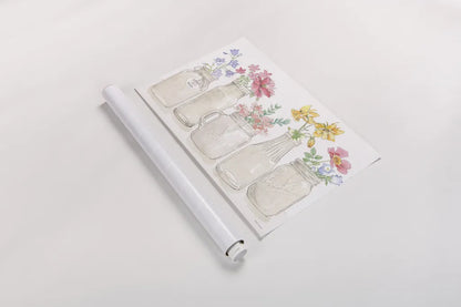 Peaceful Petals I by Beth Grove. shown as a rolled paper print. Available as archival giclee rolled canvas, fine art paper, or poster print. SKU 69986i.