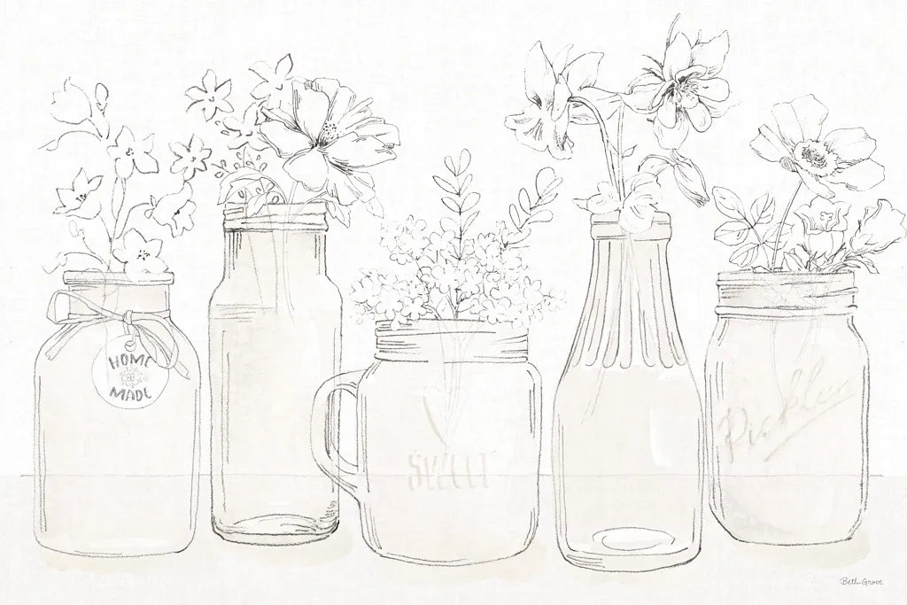 Peaceful Petals I Neutral by Beth Grove. SKU 69996i. Archival Giclee Fine art print for wall decor.