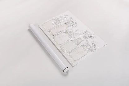 Peaceful Petals I Neutral by Beth Grove. shown as a rolled paper print. Available as archival giclee rolled canvas, fine art paper, or poster print. SKU 69996i.