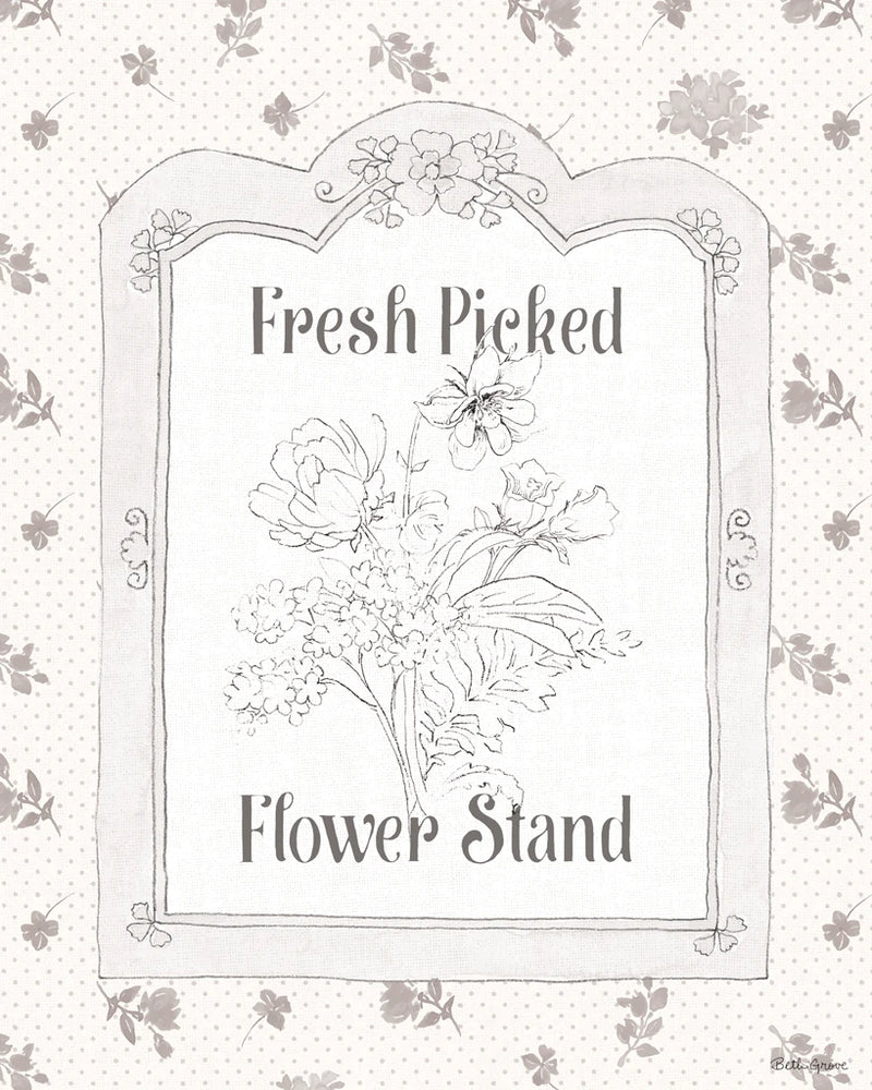 Peaceful Petals IV Neutral by Beth Grove