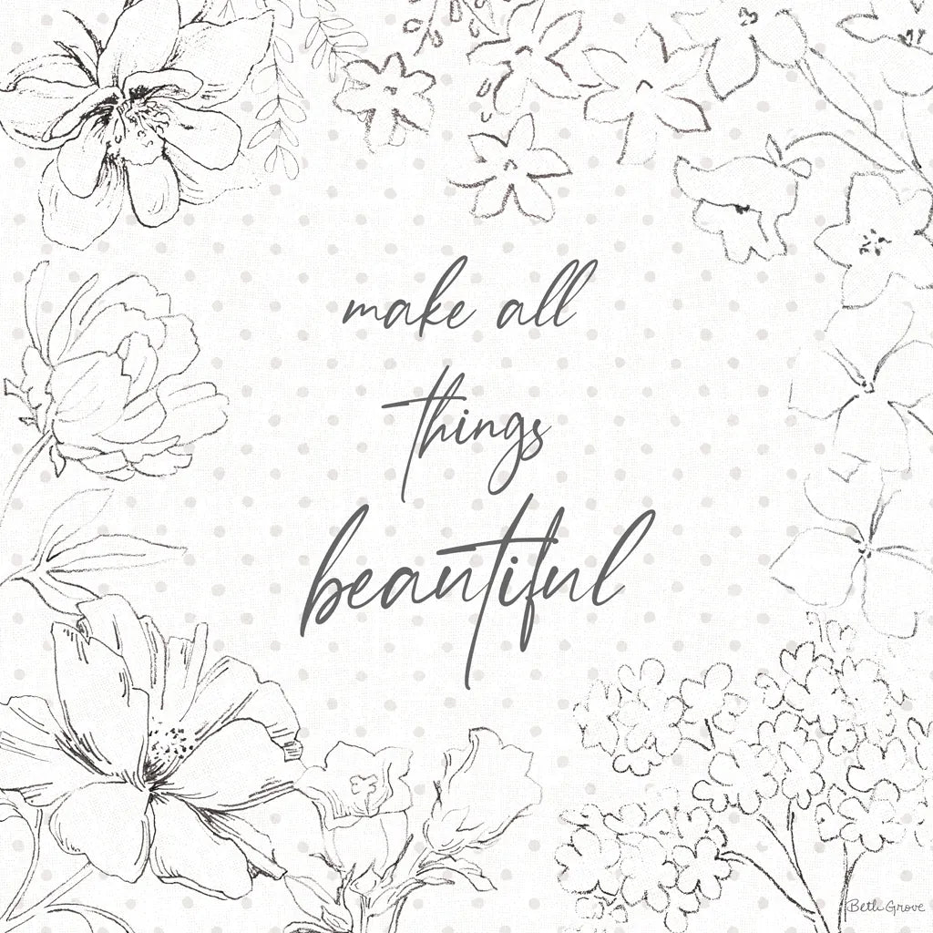 Peaceful Petals IX Neutral by Beth Grove. SKU 70004a. Archival Giclee Fine art print for wall decor.