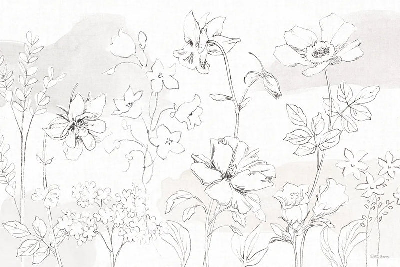 Peaceful Petals VI Neutral by Beth Grove. SKU 70001i. Archival Giclee Fine art print for wall decor.
