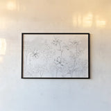 Peaceful Petals VI Neutral by Beth Grove. shown as a paper print in a black flame. Available as a archival giclee rolled canvas, fine art paper, or poster print. SKU 70001i.