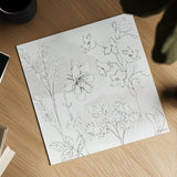 Peaceful Petals VII Neutral by Beth Grove. Shown as a detailed flat fine art print, highlighting archival giclee quality. Available as an archival giclee rolled canvas, fine art paper, or poster print. SKU 70002a.
