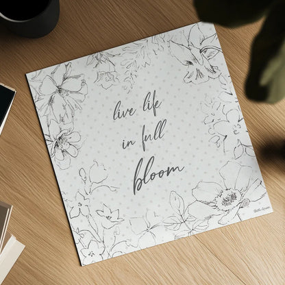 Peaceful Petals X Neutral by Beth Grove. Shown as a detailed flat fine art print, highlighting archival giclee quality. Available as an archival giclee rolled canvas, fine art paper, or poster print. SKU 70005a.