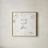 Peaceful Petals X Neutral by Beth Grove. Shown in a natural wood glass frame for a timeless modern aesthetic. Available as an archival giclee rolled canvas, fine art paper, or poster print. SKU 70005a.