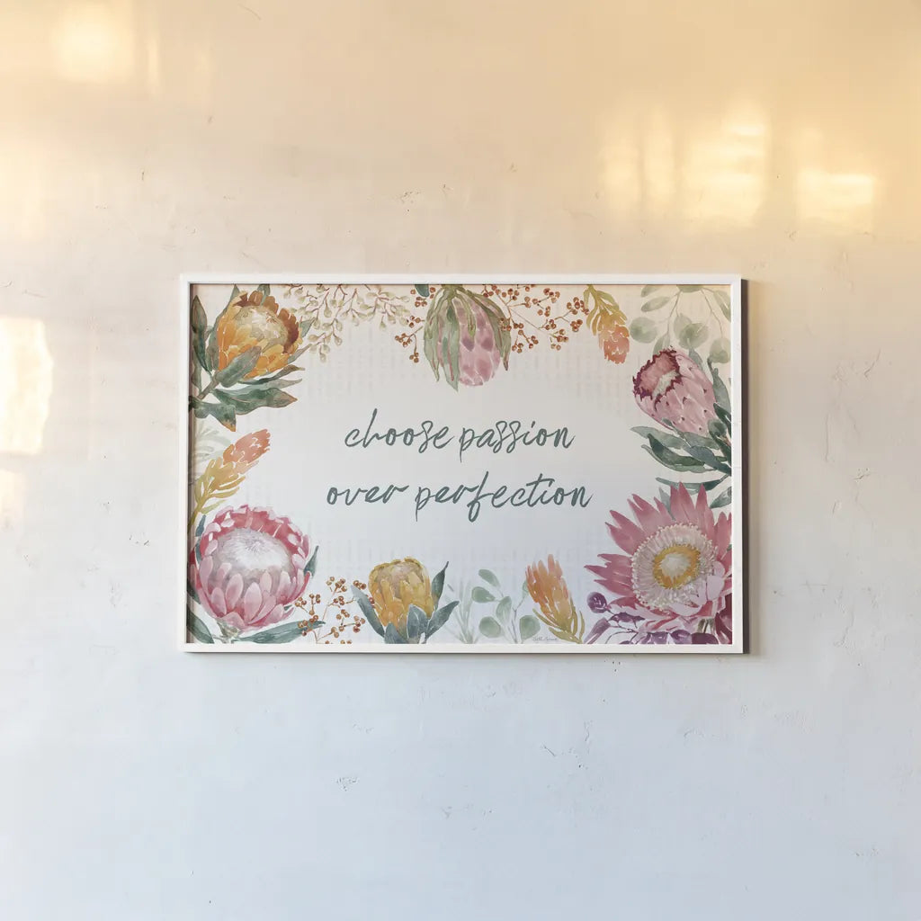 Petal Passion I by Beth Grove. shown as a paper print in a white frame. Available as a archival giclee rolled canvas, fine art paper, or poster print. SKU 70840i.