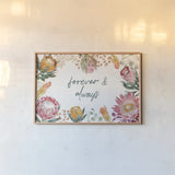 Petal Passion I Forever by Beth Grove. shown as a paper print in a natural frame. Available as a archival giclee rolled canvas, fine art paper, or poster print. SKU 78013i.