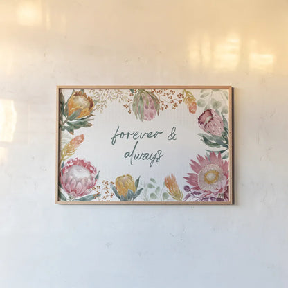 Petal Passion I Forever by Beth Grove. shown as a paper print in a natural frame. Available as a archival giclee rolled canvas, fine art paper, or poster print. SKU 78013i.