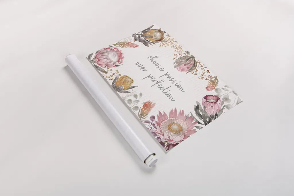 Petal Passion I Soft Boho by Beth Grove. shown as a rolled paper print. Available as archival giclee rolled canvas, fine art paper, or poster print. SKU 71433i.