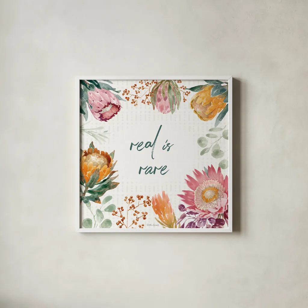 Petal Passion II by Beth Grove. Shown in a crisp white glass frame for a clean and minimalist style. Available as an archival giclee rolled canvas, fine art paper, or poster print. SKU 70841a.