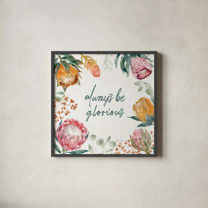 Petal Passion III by Beth Grove. Shown in a sleek black glass frame for a contemporary gallery look. Available as an archival giclee rolled canvas, fine art paper, or poster print. SKU 70842a.