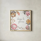 Petal Passion III Soft Boho by Beth Grove. Shown in a natural wood glass frame for a timeless modern aesthetic. Available as an archival giclee rolled canvas, fine art paper, or poster print. SKU 71435a.