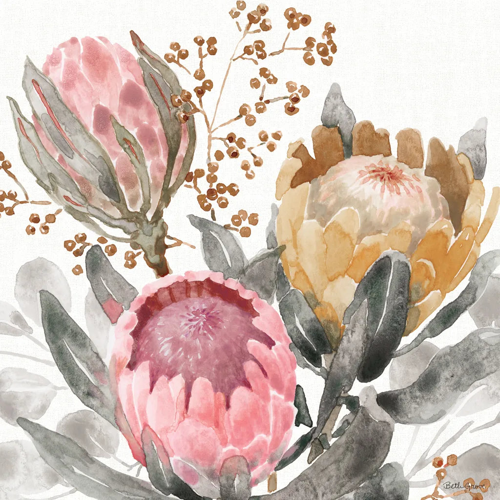 Petal Passion IX Soft Boho by Beth Grove. SKU 71439a. Archival Giclee Fine art print for wall decor.