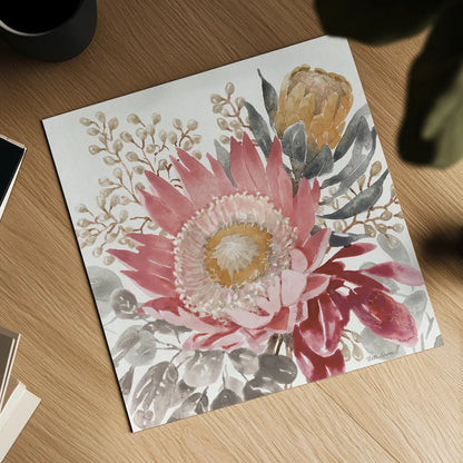 Petal Passion VIII Soft Boho by Beth Grove. Shown as a detailed flat fine art print, highlighting archival giclee quality. Available as an archival giclee rolled canvas, fine art paper, or poster print. SKU 71438a.
