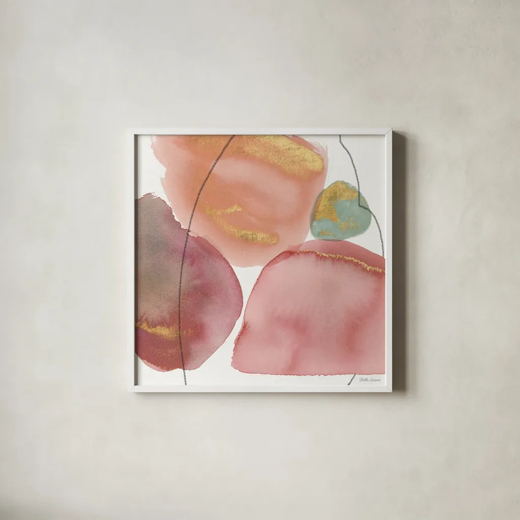 Petal Passion XI by Beth Grove. Shown in a crisp white glass frame for a clean and minimalist style. Available as an archival giclee rolled canvas, fine art paper, or poster print. SKU 70850a.