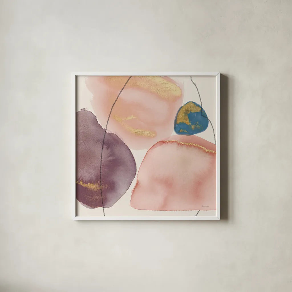 Petal Passion XI Eventide by Beth Grove. Shown in a crisp white glass frame for a clean and minimalist style. Available as an archival giclee rolled canvas, fine art paper, or poster print. SKU 70974a.