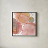 Petal Passion XI Soft Boho by Beth Grove. Shown in a sleek black glass frame for a contemporary gallery look. Available as an archival giclee rolled canvas, fine art paper, or poster print. SKU 71441a.
