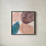 Petal Passion XII Eventide by Beth Grove. Shown in a sleek black glass frame for a contemporary gallery look. Available as an archival giclee rolled canvas, fine art paper, or poster print. SKU 70975a.
