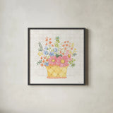 Petals and Promise I by Beth Grove. Shown in a sleek black glass frame for a contemporary gallery look. Available as an archival giclee rolled canvas, fine art paper, or poster print. SKU 102046a.