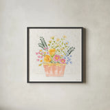 Petals and Promise II by Beth Grove. Shown in a sleek black glass frame for a contemporary gallery look. Available as an archival giclee rolled canvas, fine art paper, or poster print. SKU 102047a.