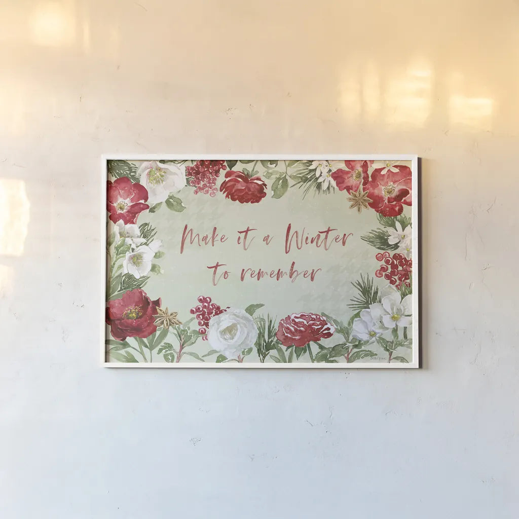 Rustic Season I by Beth Grove. shown as a paper print in a white frame. Available as a archival giclee rolled canvas, fine art paper, or poster print. SKU 57369i.