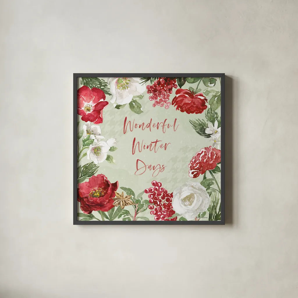 Rustic Season II by Beth Grove. Shown in a sleek black glass frame for a contemporary gallery look. Available as an archival giclee rolled canvas, fine art paper, or poster print. SKU 57370a.