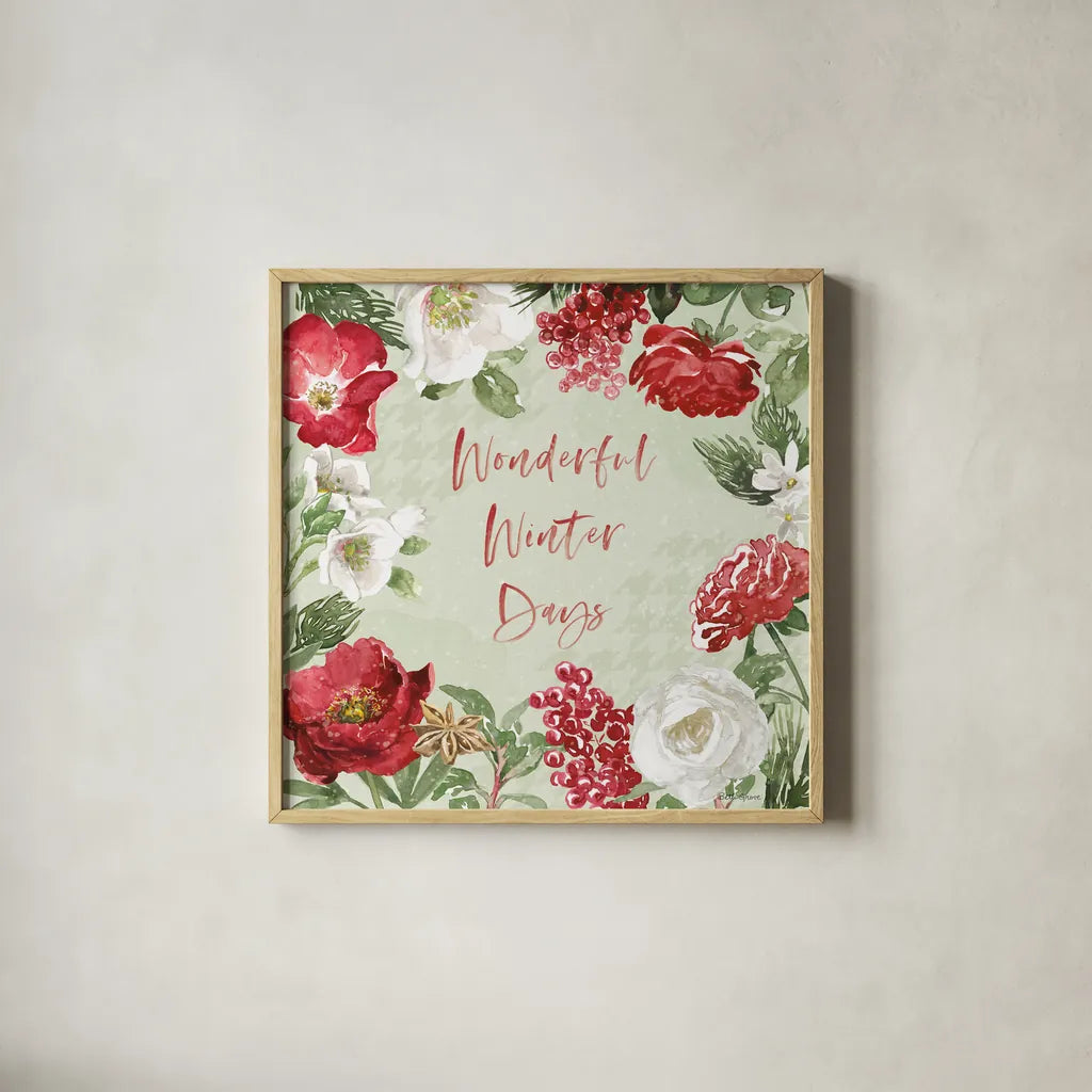 Rustic Season II by Beth Grove. Shown in a natural wood glass frame for a timeless modern aesthetic. Available as an archival giclee rolled canvas, fine art paper, or poster print. SKU 57370a.