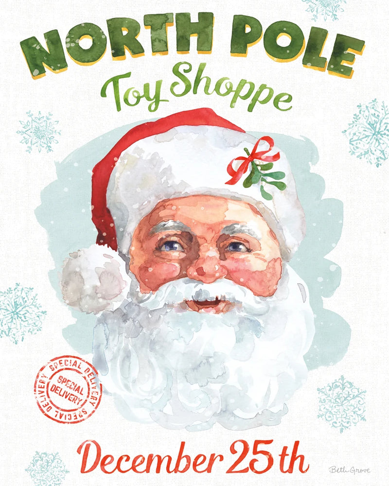 Santa Signs I by Beth Grove