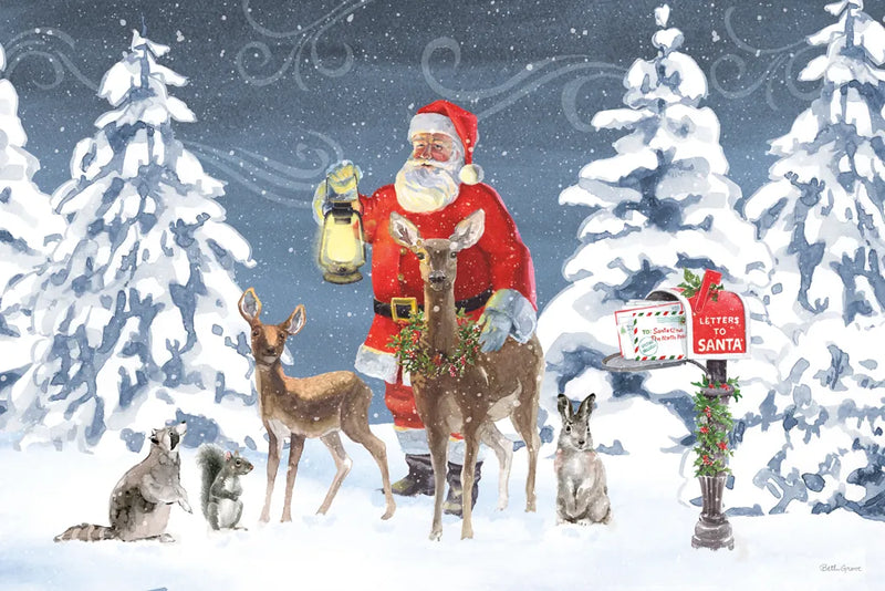 Santas List I by Beth Grove. SKU 71702i. Archival Giclee Fine art print for wall decor.