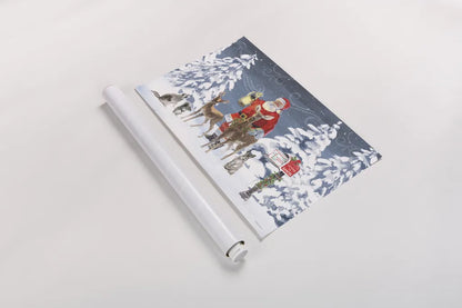 Santas List I by Beth Grove. shown as a rolled paper print. Available as archival giclee rolled canvas, fine art paper, or poster print. SKU 71702i.