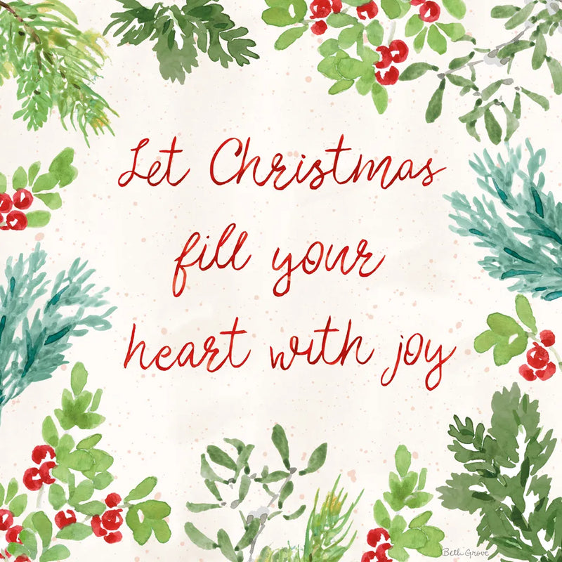 Santas List VI by Beth Grove. SKU 71707a. Archival Giclee Fine art print for wall decor.