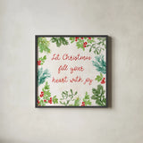 Santas List VI by Beth Grove. Shown in a sleek black glass frame for a contemporary gallery look. Available as an archival giclee rolled canvas, fine art paper, or poster print. SKU 71707a.