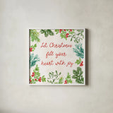 Santas List VI by Beth Grove. Shown in a crisp white glass frame for a clean and minimalist style. Available as an archival giclee rolled canvas, fine art paper, or poster print. SKU 71707a.