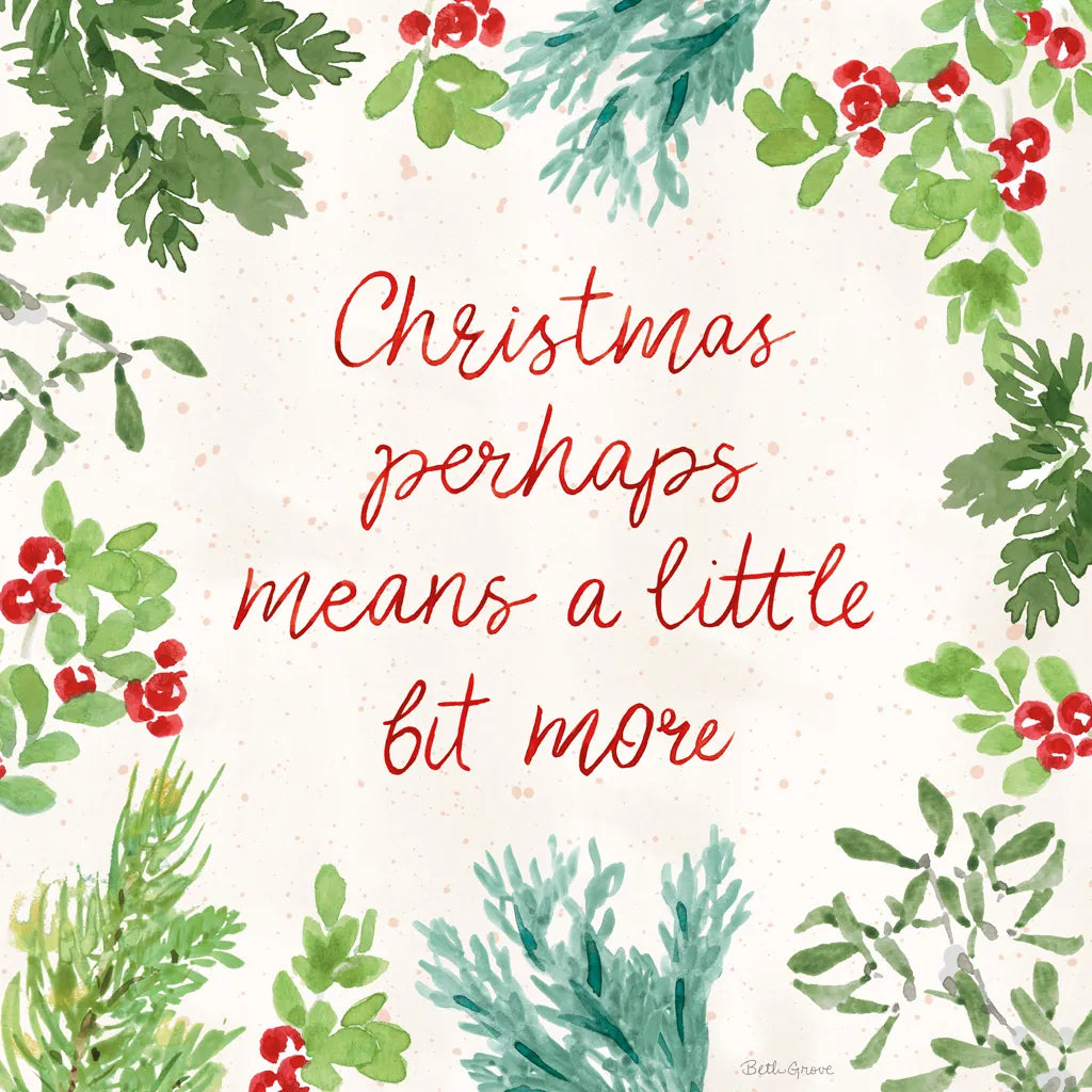 Santas List VII by Beth Grove. SKU 71708a. Archival Giclee Fine art print for wall decor.