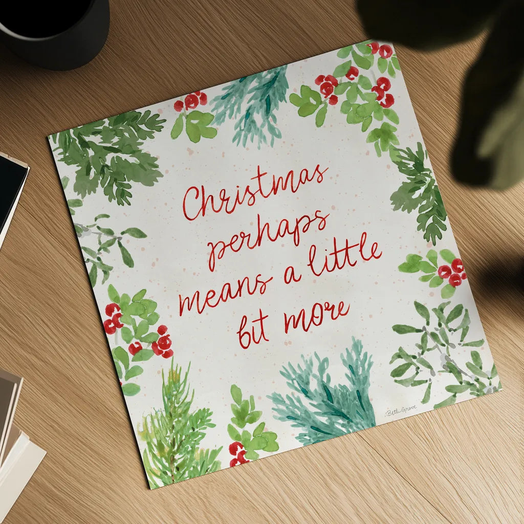 Santas List VII by Beth Grove. Shown as a detailed flat fine art print, highlighting archival giclee quality. Available as an archival giclee rolled canvas, fine art paper, or poster print. SKU 71708a.