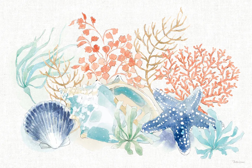 Seaside I by Beth Grove. SKU 78684i. Archival Giclee Fine art print for wall decor.