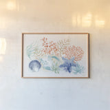 Seaside I by Beth Grove. shown as a paper print in a natural frame. Available as a archival giclee rolled canvas, fine art paper, or poster print. SKU 78684i.
