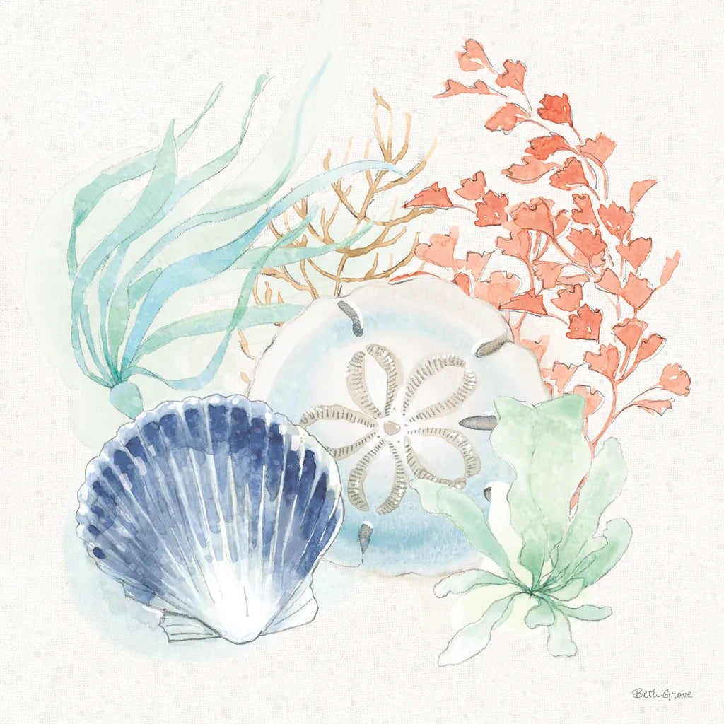 Seaside II by Beth Grove. SKU 78685a. Archival Giclee Fine art print for wall decor.