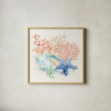 Seaside III by Beth Grove. Shown in a natural wood glass frame for a timeless modern aesthetic. Available as an archival giclee rolled canvas, fine art paper, or poster print. SKU 78686a.
