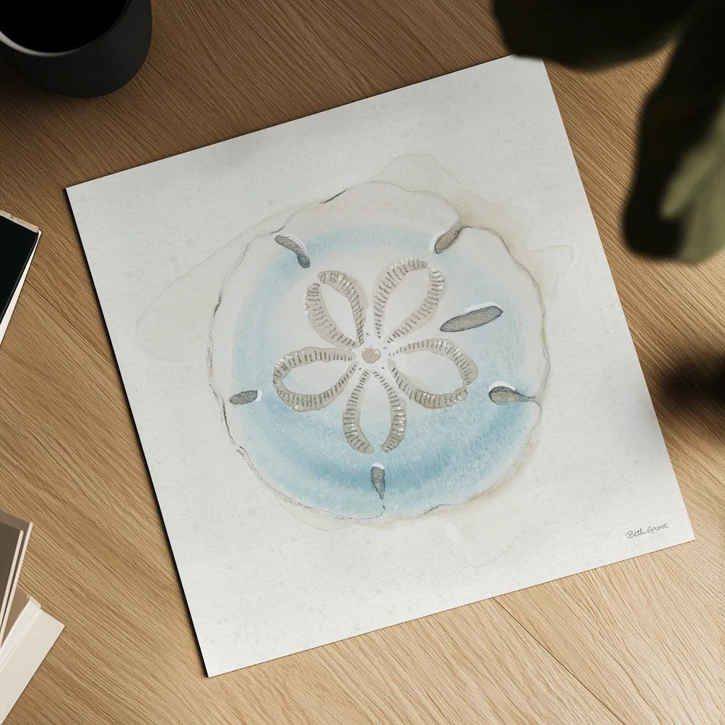 Seaside IX by Beth Grove. Shown as a detailed flat fine art print, highlighting archival giclee quality. Available as an archival giclee rolled canvas, fine art paper, or poster print. SKU 78692a.