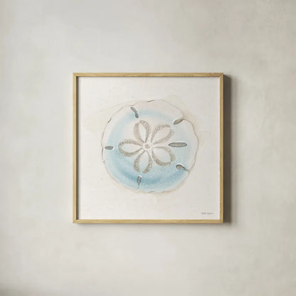 Seaside IX by Beth Grove. Shown in a natural wood glass frame for a timeless modern aesthetic. Available as an archival giclee rolled canvas, fine art paper, or poster print. SKU 78692a.
