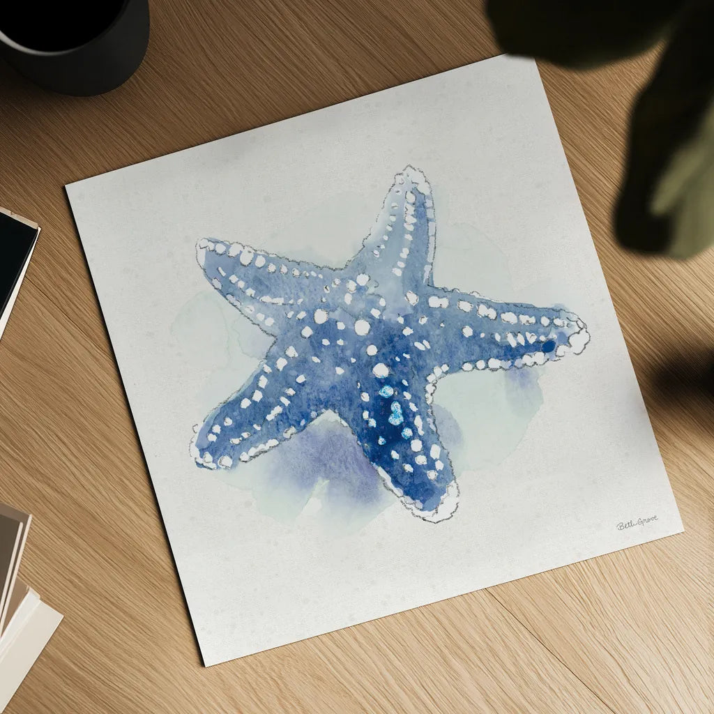 Seaside VI by Beth Grove. Shown as a detailed flat fine art print, highlighting archival giclee quality. Available as an archival giclee rolled canvas, fine art paper, or poster print. SKU 78689a.