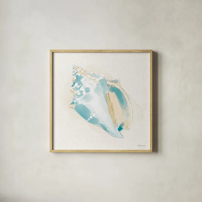 Seaside VIII by Beth Grove. Shown in a natural wood glass frame for a timeless modern aesthetic. Available as an archival giclee rolled canvas, fine art paper, or poster print. SKU 78691a.