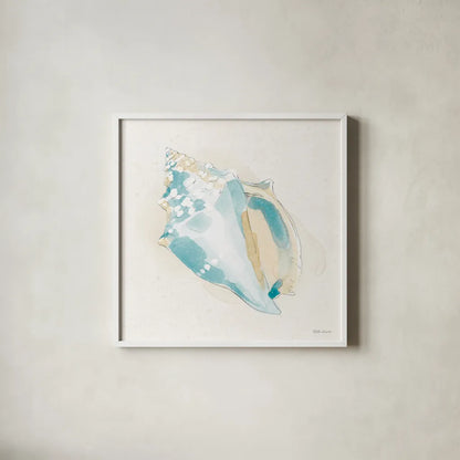 Seaside VIII by Beth Grove. Shown in a crisp white glass frame for a clean and minimalist style. Available as an archival giclee rolled canvas, fine art paper, or poster print. SKU 78691a.
